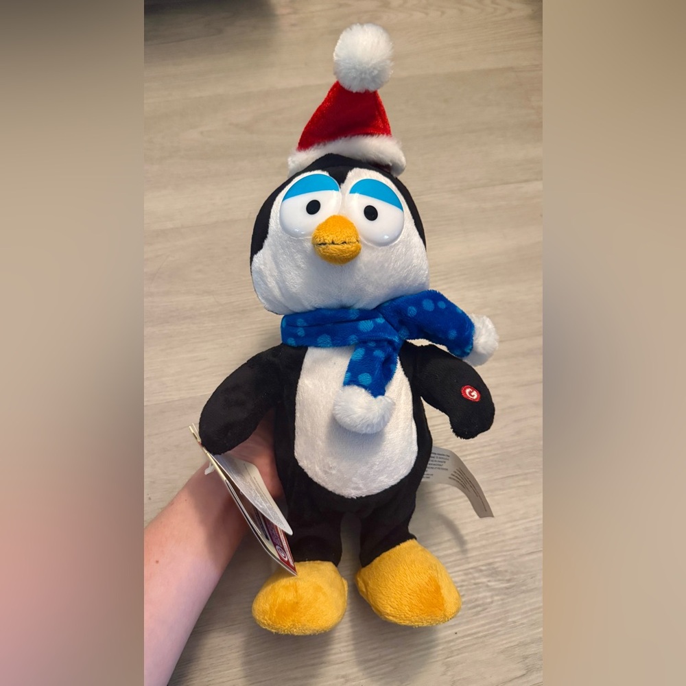 Gemmy Cha Cha Slider Penguin Christmas Plush Cupid Shuffle Has Tags *Details*